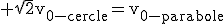 3$\rm \sqrt{2}v_{0-cercle}=v_{0-parabole}