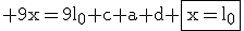 3$\rm 9x=9l_0 c a d \fbox{x=l_0