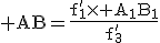 3$\rm AB=\frac{f'_1\times A_1B_1}{f'_3}