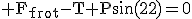 3$\rm%20F_{frot}-T+Psin(22)=0