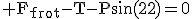 3$\rm F_{frot}-T-Psin(22)=0