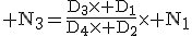 3$\rm N_3=\frac{D_3\times D_1}{D_4\times D_2}\times N_1