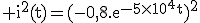 3$\rm i^2(t)=(-0,8.e^{-5\times10^4t})^2