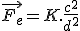 3$\vec{F_e}=K.\frac{c^2}{d^2}