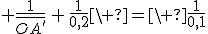 3$ \frac{1}{\bar{OA'}}\,+\,\frac{1}{0,2}\ =\ \frac{1}{0,1}