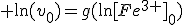 3$ \ln(v_0)=g(\ln[Fe^{3+}]_0)