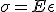 3$ \sigma = E \epsilon