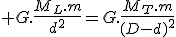 3$ G.\frac{M_L.m}{d^2}=G.\frac{M_T.m}{(D-d)^2}