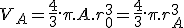 3$ V_A = \frac{4}{3}.\pi.A.r_0^3 = \frac{4}{3}.\pi.r_A^3