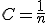 3$C = \frac{1}{n}