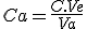 3$Ca = \frac{C.Ve}{Va}