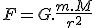 3$F = G.\frac{m.M}{r^2}