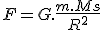 3$F = G.\frac{m.Ms}{R^2}