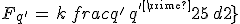 3$F_{q^'}\,=\,k\,\frac{q^'\,q^{''}}{25\,d^2}