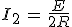 3$I_2\,=\,\frac{E}{2R}