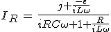 3$I_R\,=\,\frac{j+\frac{-e}{iL\omega}}{iRC\omega+1+\frac{R}{iL\omega}}