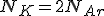 3$N_K=2N_{Ar}