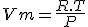 3$Vm = \frac{R.T}{P}