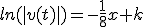 3$ln(|v(t)|)=-\frac{1}{8}x+k