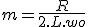 3$m = \frac{R}{2.L.wo}