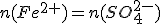 3$n(Fe^{2+})=n(SO_4^{2-})