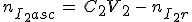 3$n_{I_2asc}\,=\,C_2V_2\,-\,n_{I_2r}