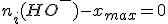 3$n_i(HO^-)-x_{max}=0