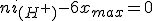3$ni_{(H^+)}-6x_{max}=0