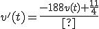 3$v^'(t)=\frac{-1}{8}v(t)+\frac{1}{4}