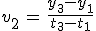 3$v_2\,=\,\frac{y_{3}-y_{1}}{t_{3}-t_{1}}