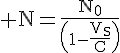 4$\rm N=\fr{N_0}{\(1-\fr{V_S}{C}\)