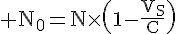 4$\rm N_0=N\times\(1-\fr{V_S}{C}\)