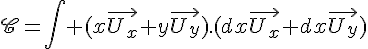 4$\scr{C}=\int (x\vec{U_x}+y\vec{U_y}).(dx\vec{U_x}+dx\vec{U_y})