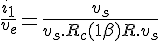 4$ \frac{i_1}{v_e} = \frac{v_s}{v_s.R_c(1+\beta)+R.v_s}