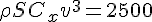 4$ \rho S C_x v^3 = 2500