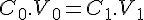 4$C_0.V_0=C_1.V_1