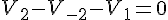 4$V_2-V_{-2}-V_1=0