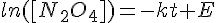 4$ln([N_2O_4])=-kt+E