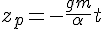 4$z_p = -\frac{gm}{\alpha}t