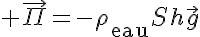 5$ \vec{\Pi}=-\rho_{\text{eau}}Sh\vec{g}