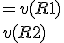 \Large\left{\begin{align}v(t)&=v(R1)\\v(R2)&=v(R3)=R3.i(t)\end{align}