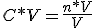C*V=\frac{n*V}{V}