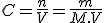 C = \frac{n}{V} = \frac{m}{M.V}