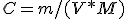 C=m/(V*M)