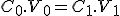 C_0.V_0=C_1.V_1