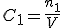 C_1=\frac{n_1}{V}