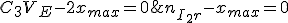 \begin{tabular}{|c|c|c|c|c|}&&&&&\\\hline avancement&\,2\,S_2O_3^{2-}&I_2&S_4O_6^{2-}&\,2I^-&\\\hline init&\,C_3V_E&n_{I_2r}& 0 & 0 \\\hline interm.&C_3V_E-2x&n_{I_2r}-x&x&2x\\\hline equivalence&C_3V_E-2x_{max}=0&n_{I_2r}-x_{max}=0&x_{max}&2x_{max}\\\hline\end{tabular}\\