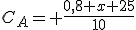 C_A= \frac{0,8 x 25}{10}