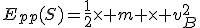 E_{pp}(S)=\frac{1}{2}\times m \times v_B^2