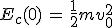 E_c(0)\,=\,\frac{1}{2}mv_0^2